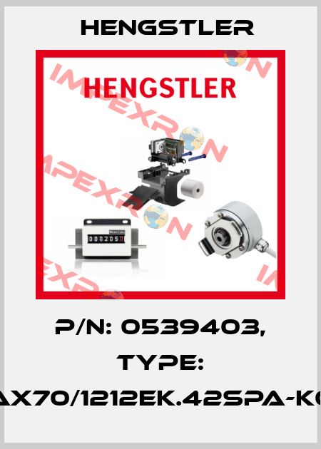 p/n: 0539403, Type: AX70/1212EK.42SPA-K0 Hengstler
