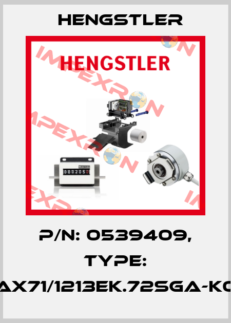 p/n: 0539409, Type: AX71/1213EK.72SGA-K0 Hengstler