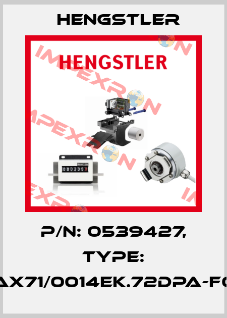 p/n: 0539427, Type: AX71/0014EK.72DPA-F0 Hengstler