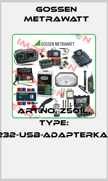 Art.No. Z501L, Type: RS232-USB-Adapterkabel  Gossen Metrawatt