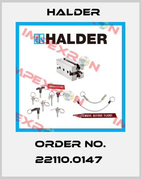 Order No. 22110.0147  Halder