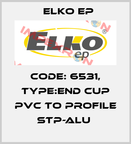 Code: 6531, Type:End Cup PVC to profile STP-ALU  Elko EP