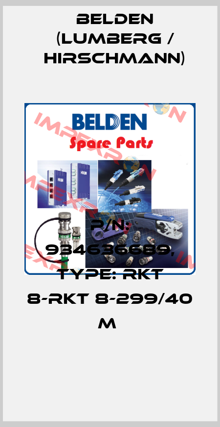 P/N: 934636689, Type: RKT 8-RKT 8-299/40 M  Belden (Lumberg / Hirschmann)