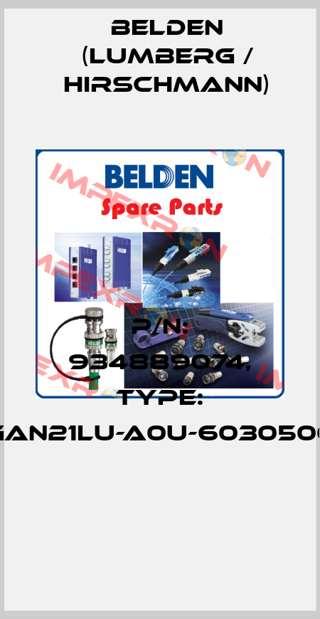 P/N: 934889074, Type: GAN21LU-A0U-6030500  Belden (Lumberg / Hirschmann)