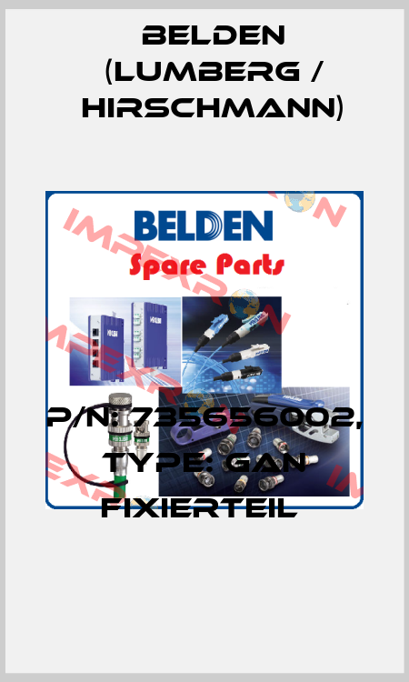P/N: 735656002, Type: GAN Fixierteil  Belden (Lumberg / Hirschmann)