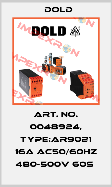 Art. No. 0048924, Type:AR9021 16A AC50/60HZ 480-500V 60S  Dold