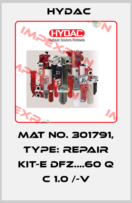 Mat No. 301791, Type: REPAIR KIT-E DFZ....60 Q C 1.0 /-V Hydac