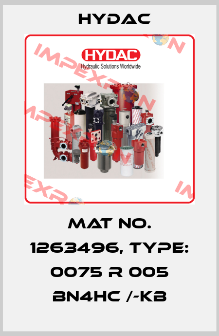 Mat No. 1263496, Type: 0075 R 005 BN4HC /-KB Hydac