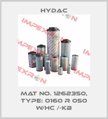 Mat No. 1262350, Type: 0160 R 050 W/HC /-KB Hydac