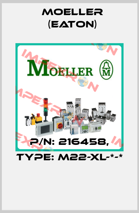 P/N: 216458, Type: M22-XL-*-*  Moeller (Eaton)