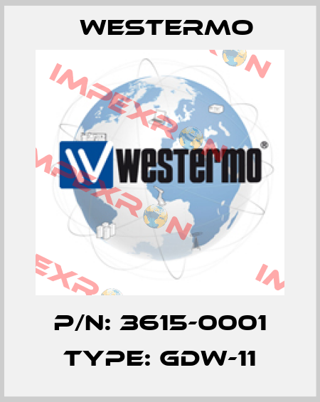 P/N: 3615-0001 Type: GDW-11 Westermo