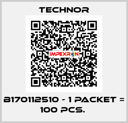B170112510 - 1 packet = 100 pcs.  TECHNOR