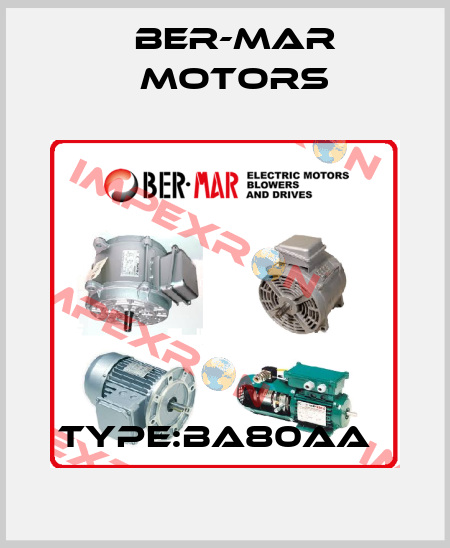 Type:BA80AA   Ber-Mar Motors