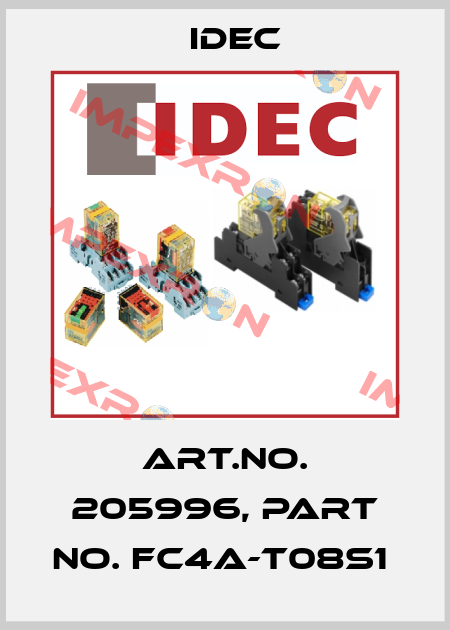 Art.No. 205996, Part No. FC4A-T08S1  Idec