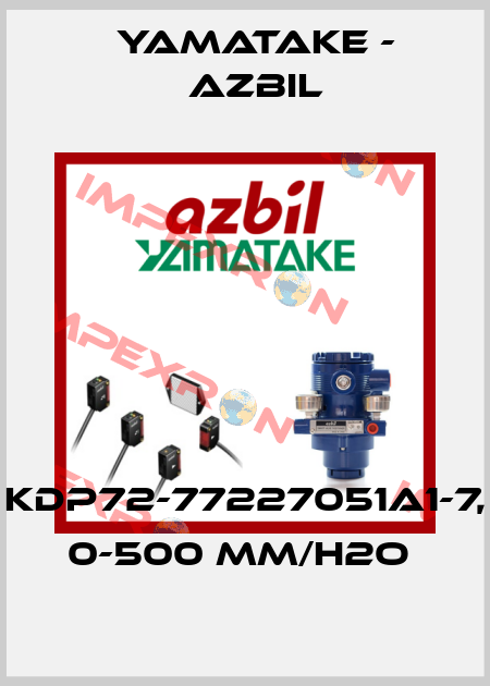 KDP72-77227051A1-7, 0-500 MM/H2O  Yamatake - Azbil