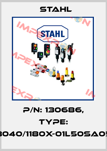 P/N: 130686, Type: 8040/1180X-01L50SA05 Stahl