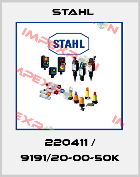 220411 / 9191/20-00-50k Stahl