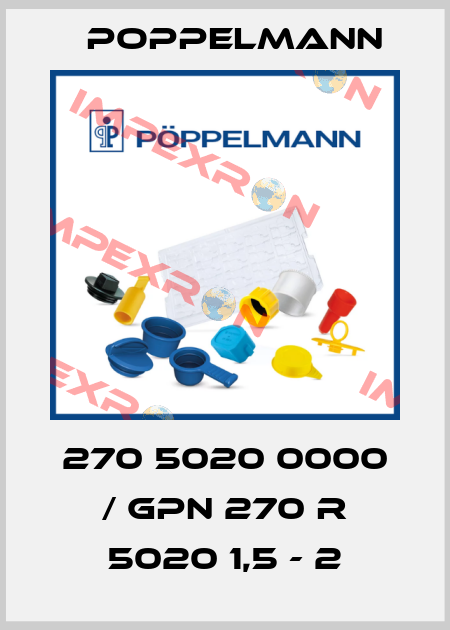 270 5020 0000 / GPN 270 R 5020 1,5 - 2 Poppelmann