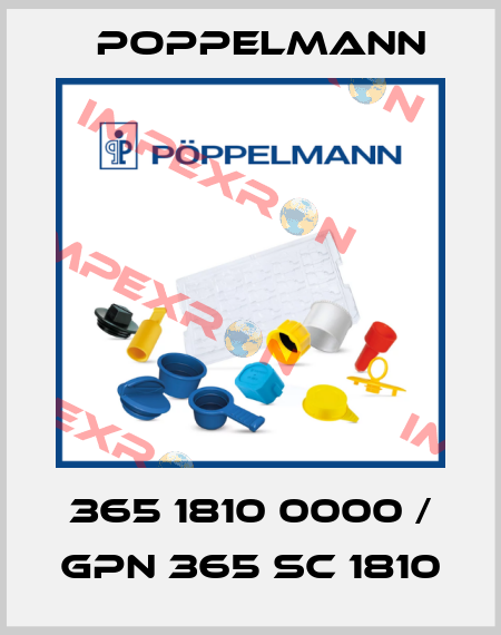 365 1810 0000 / GPN 365 SC 1810 Poppelmann