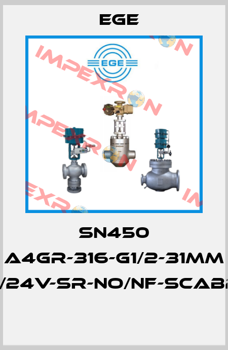 SN450 A4GR-316-G1/2-31mm DC/24V-SR-NO/NF-SCAB2M  Ege