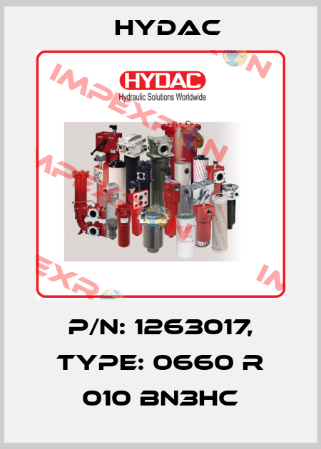 P/N: 1263017, Type: 0660 R 010 BN3HC Hydac