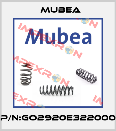 P/N:GO2920E322000 Mubea
