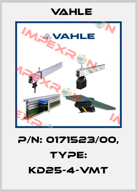 P/n: 0171523/00, Type: KD25-4-VMT Vahle