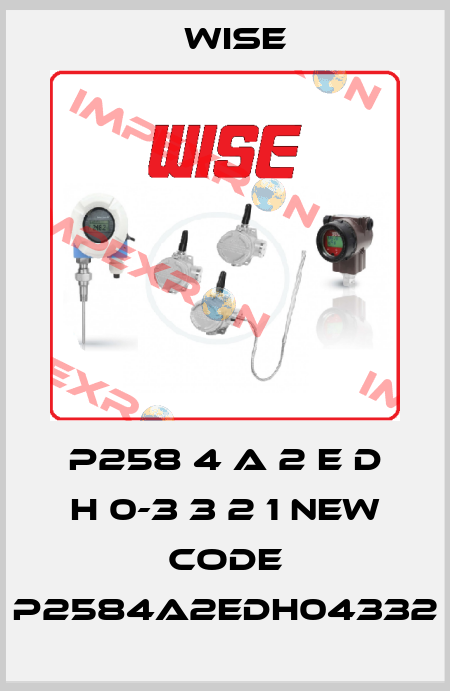 P258 4 A 2 E D H 0-3 3 2 1 new code P2584A2EDH04332 Wise