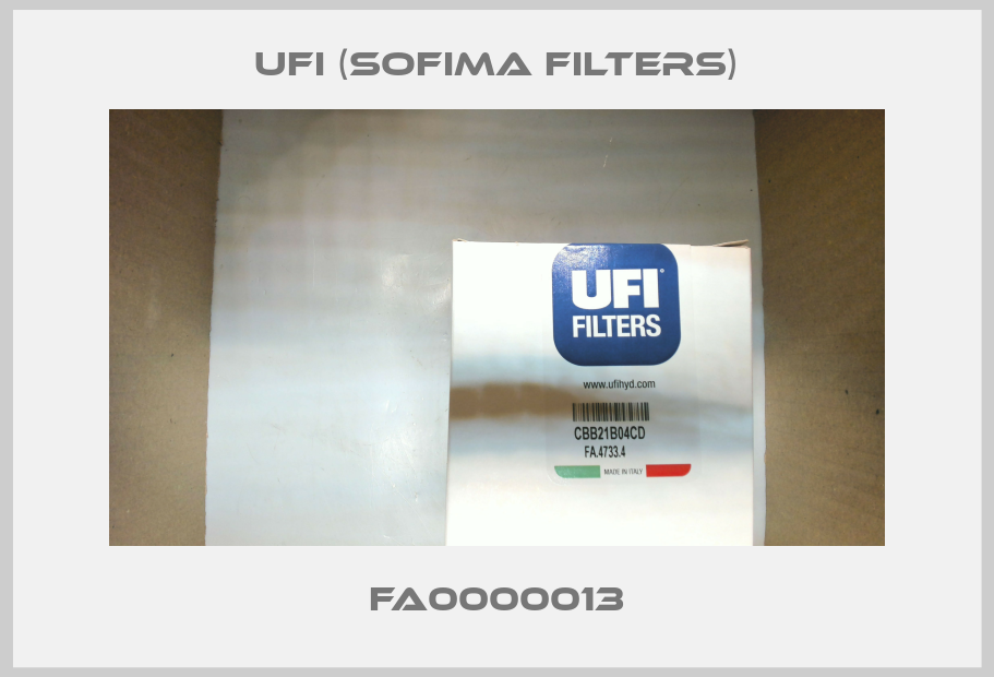 FA0000013 Ufi (SOFIMA FILTERS)