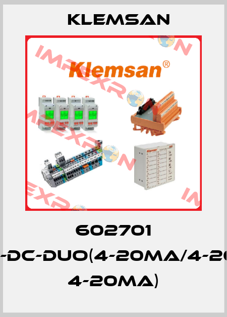 602701 PISO-DC-DUO(4-20mA/4-20mA, 4-20mA) Klemsan