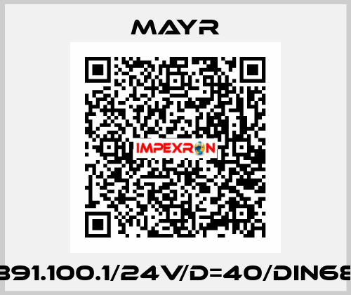150/891.100.1/24V/d=40/DIN6885/1 Mayr
