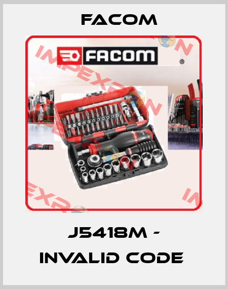 J5418M - invalid code  Facom