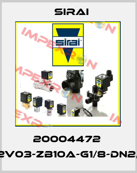 20004472  SIRAI-L172V03-ZB10A-G1/8-DN2,0-24V/DC Sirai