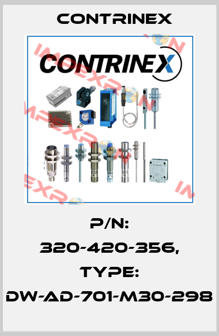 p/n: 320-420-356, Type: DW-AD-701-M30-298 Contrinex