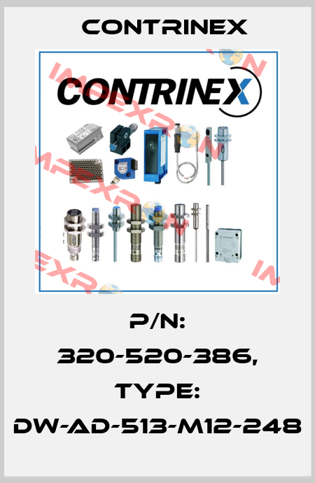 p/n: 320-520-386, Type: DW-AD-513-M12-248 Contrinex