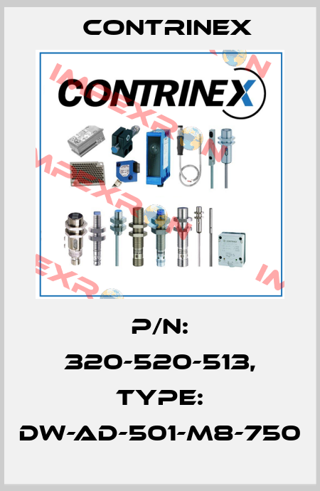 p/n: 320-520-513, Type: DW-AD-501-M8-750 Contrinex