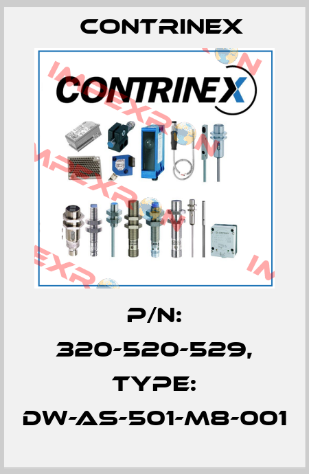p/n: 320-520-529, Type: DW-AS-501-M8-001 Contrinex