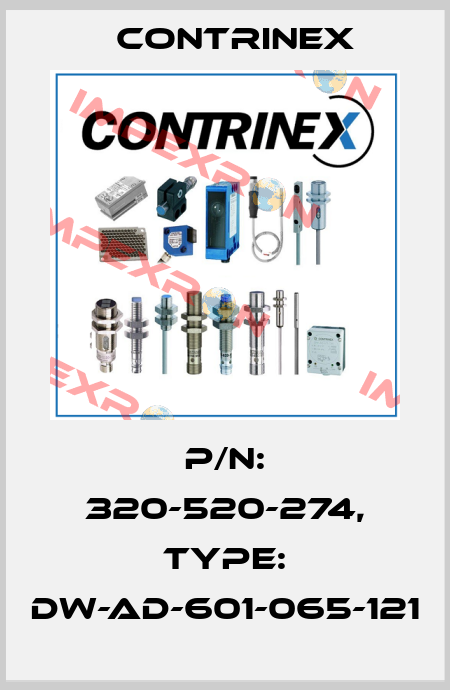 p/n: 320-520-274, Type: DW-AD-601-065-121 Contrinex