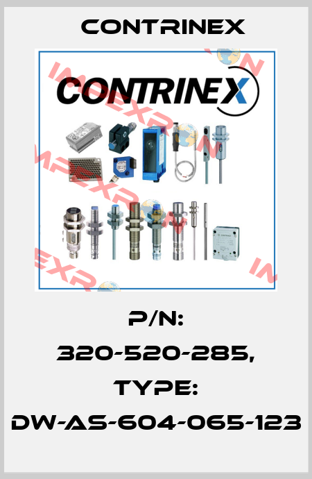 p/n: 320-520-285, Type: DW-AS-604-065-123 Contrinex