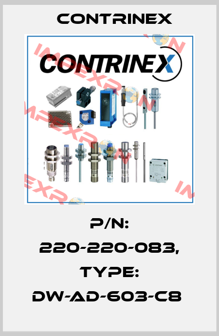 P/N: 220-220-083, Type: DW-AD-603-C8  Contrinex
