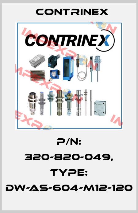p/n: 320-820-049, Type: DW-AS-604-M12-120 Contrinex