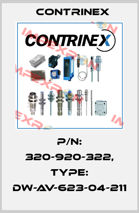 p/n: 320-920-322, Type: DW-AV-623-04-211 Contrinex