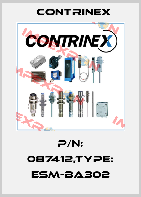 P/N: 087412,Type: ESM-BA302 Contrinex