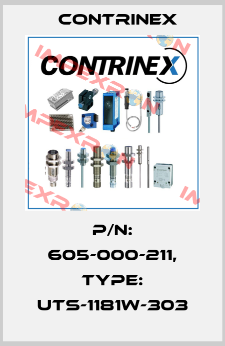p/n: 605-000-211, Type: UTS-1181W-303 Contrinex