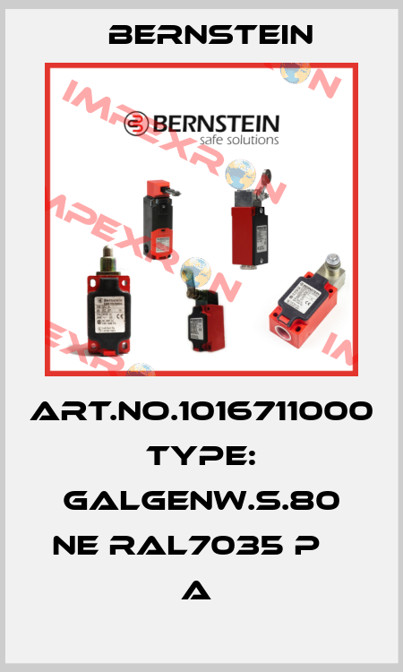 Art.No.1016711000 Type: GALGENW.S.80 NE RAL7035 P    A  Bernstein