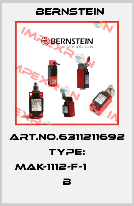 Art.No.6311211692 Type: MAK-1112-F-1                 B Bernstein