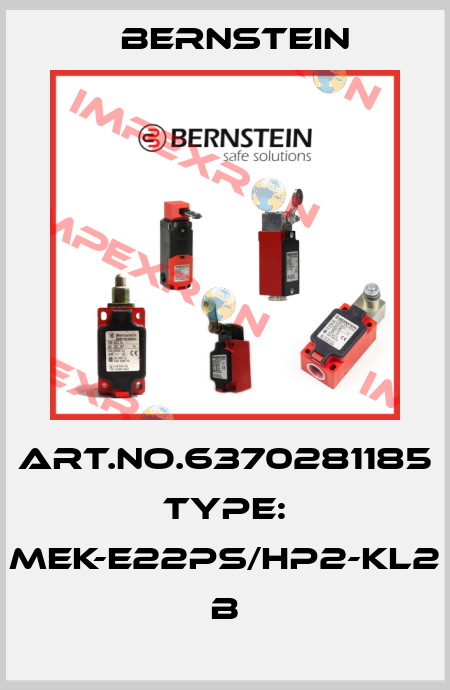 Art.No.6370281185 Type: MEK-E22PS/HP2-KL2            B Bernstein