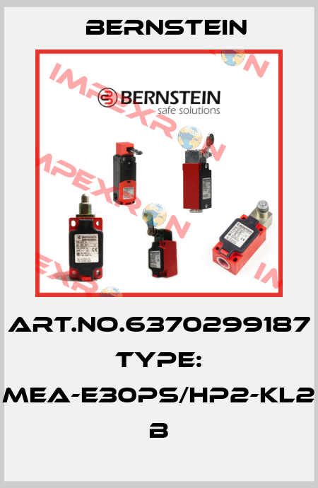Art.No.6370299187 Type: MEA-E30PS/HP2-KL2            B Bernstein