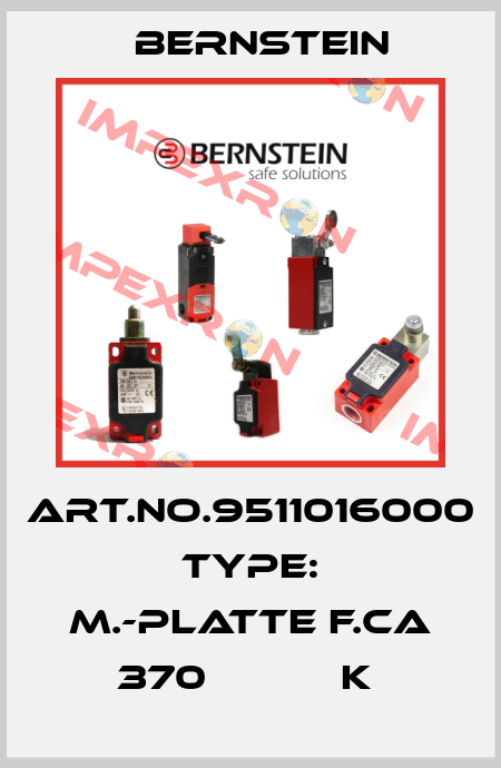 Art.No.9511016000 Type: M.-PLATTE F.CA 370           K  Bernstein