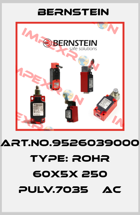 Art.No.9526039000 Type: ROHR 60X5X 250 PULV.7035    AC Bernstein